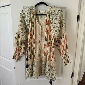 Mares fall dress, cinched waist, lined - size small